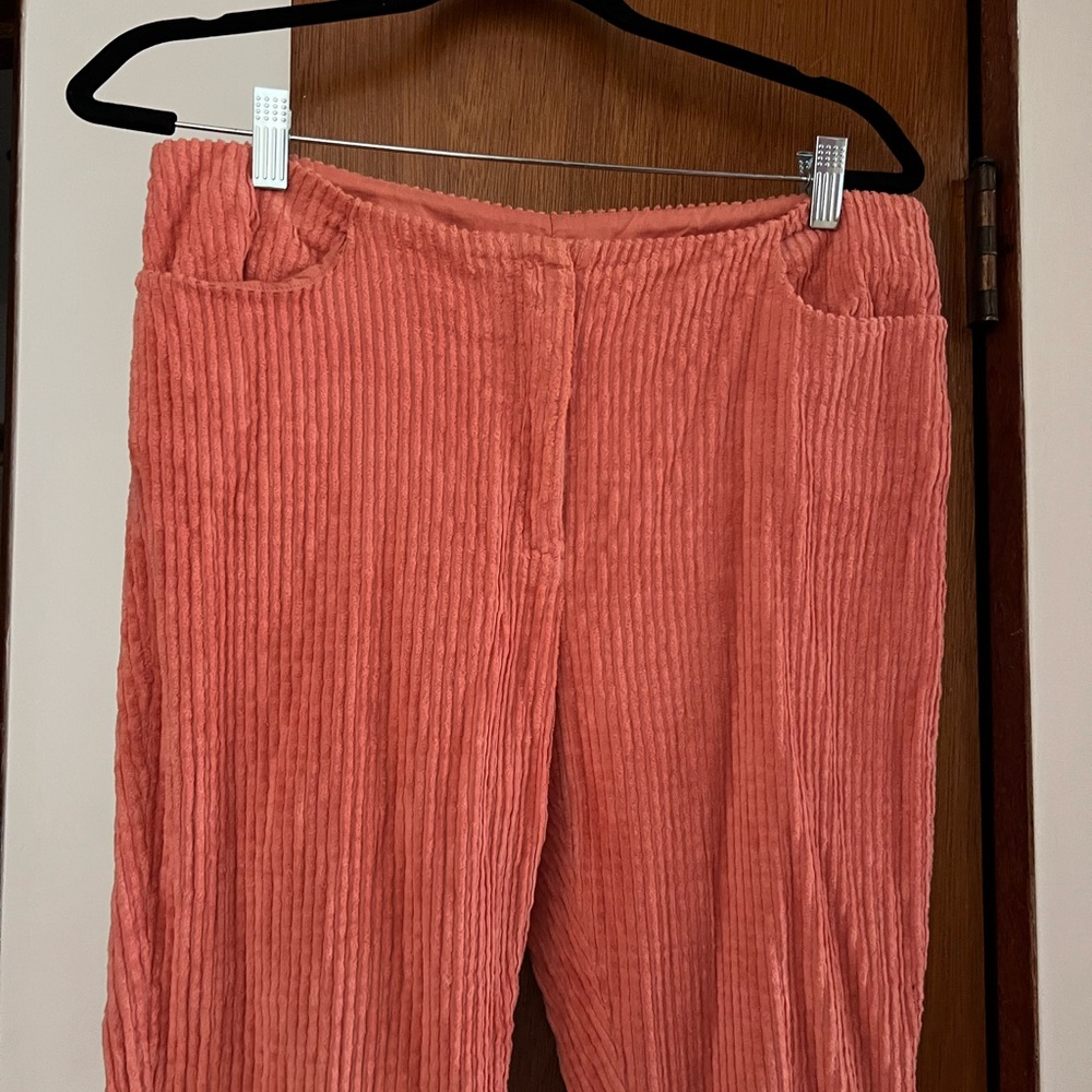 Acne Studios Peach Corduroy Flared Trousers